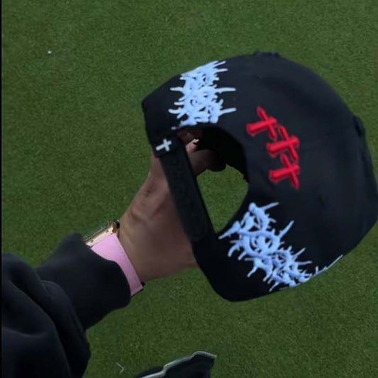 Fashion Distressed Embroidered Hat