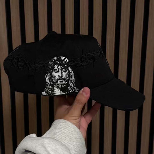 Distressed Embroidered Hat