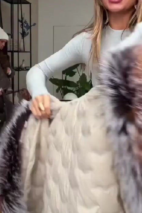 Oversized Fur Coat With Luxurious Hood