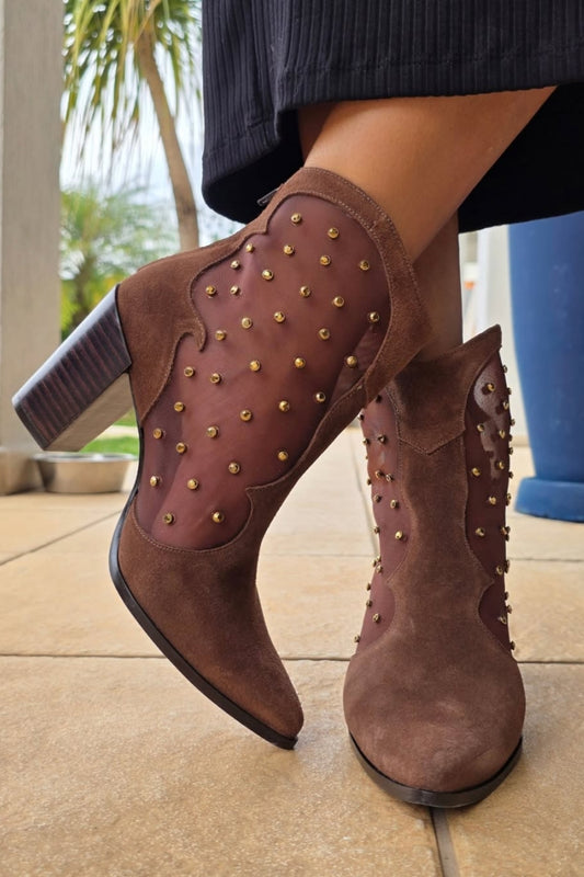 Brown Suede Ankle Boots