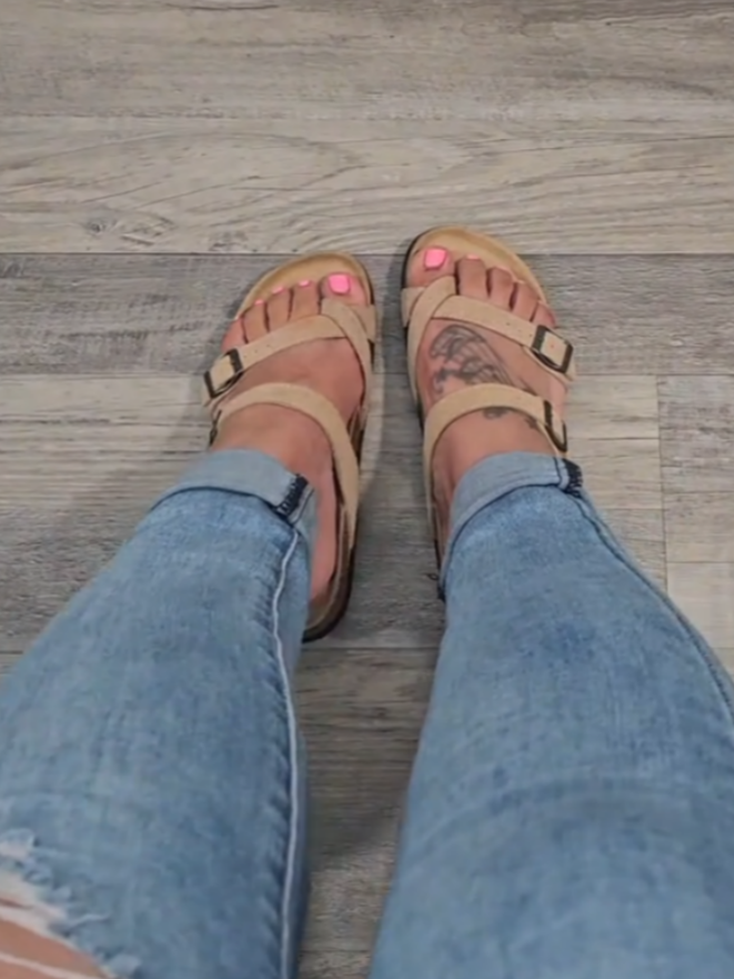 Beige Strappy Sandals