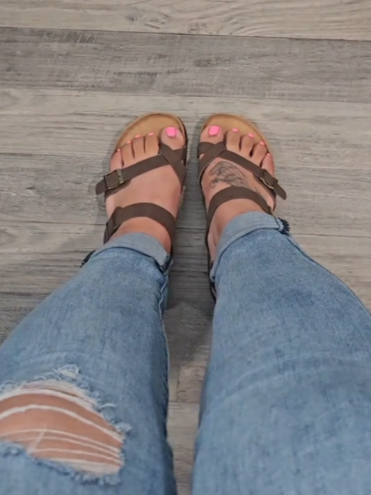 Beige Strappy Sandals