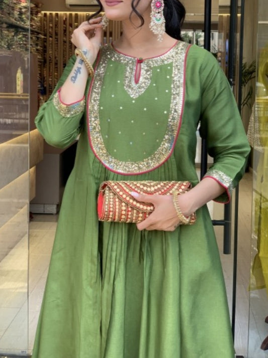 Greenish Celebrity Dress