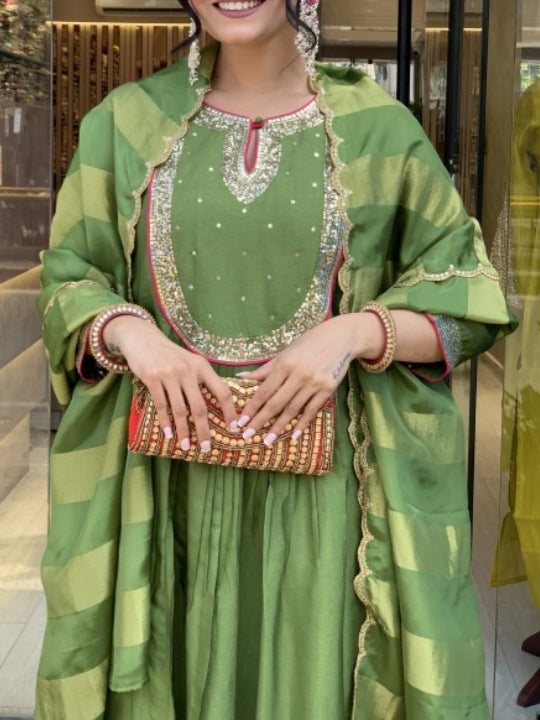 Greenish Celebrity Dress