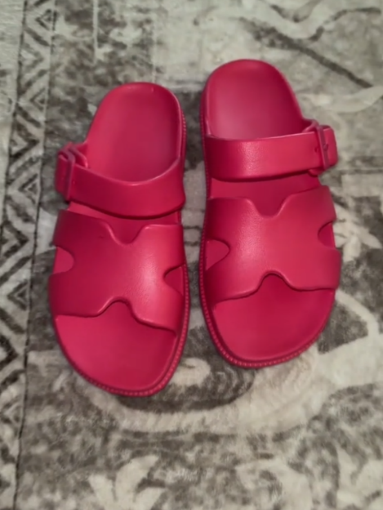 Bright Pink Open-Toe Sandals