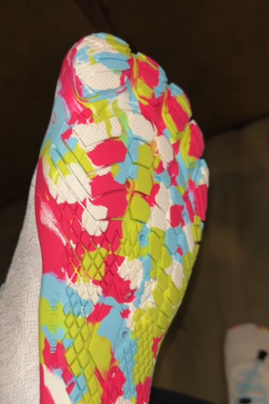 White Aquatic Shoes With Colorful Details