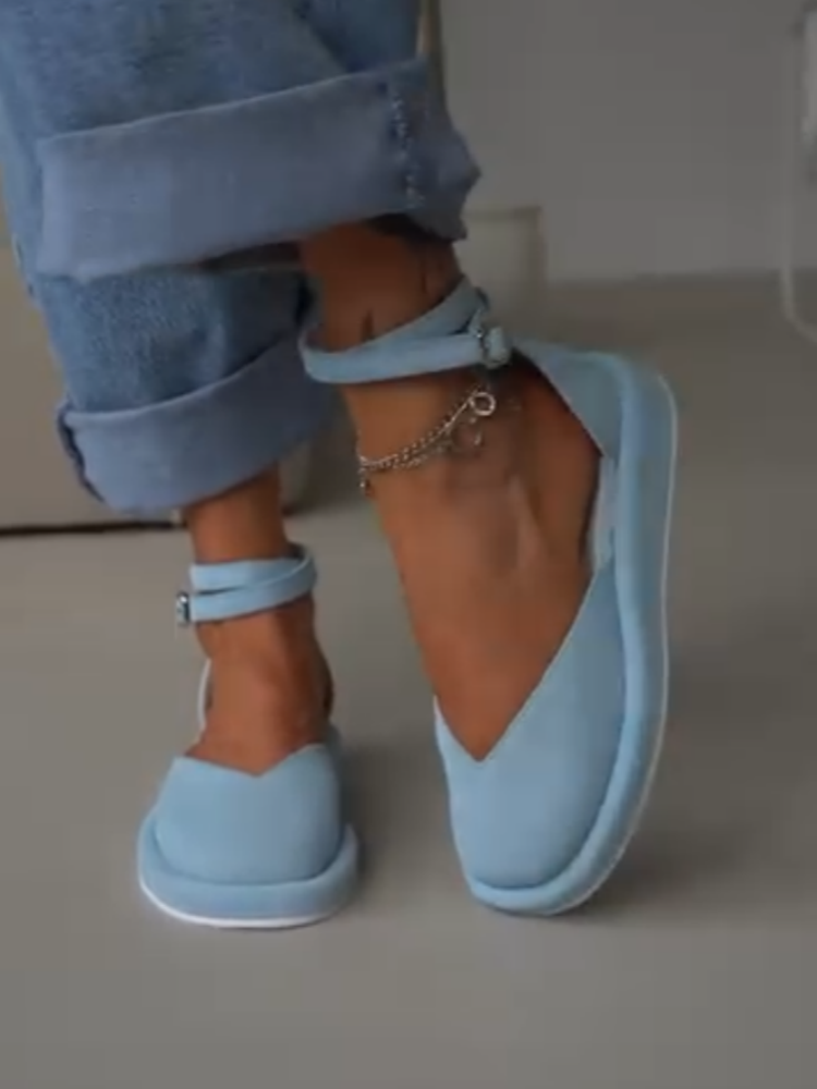 Ankle-strap Slip-on Shoes