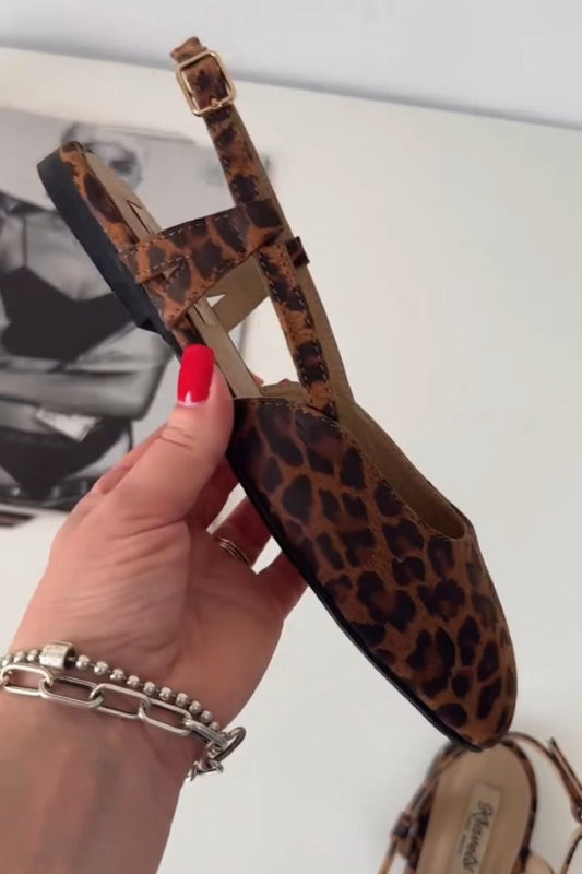 Leopard Print Slingback Pumps