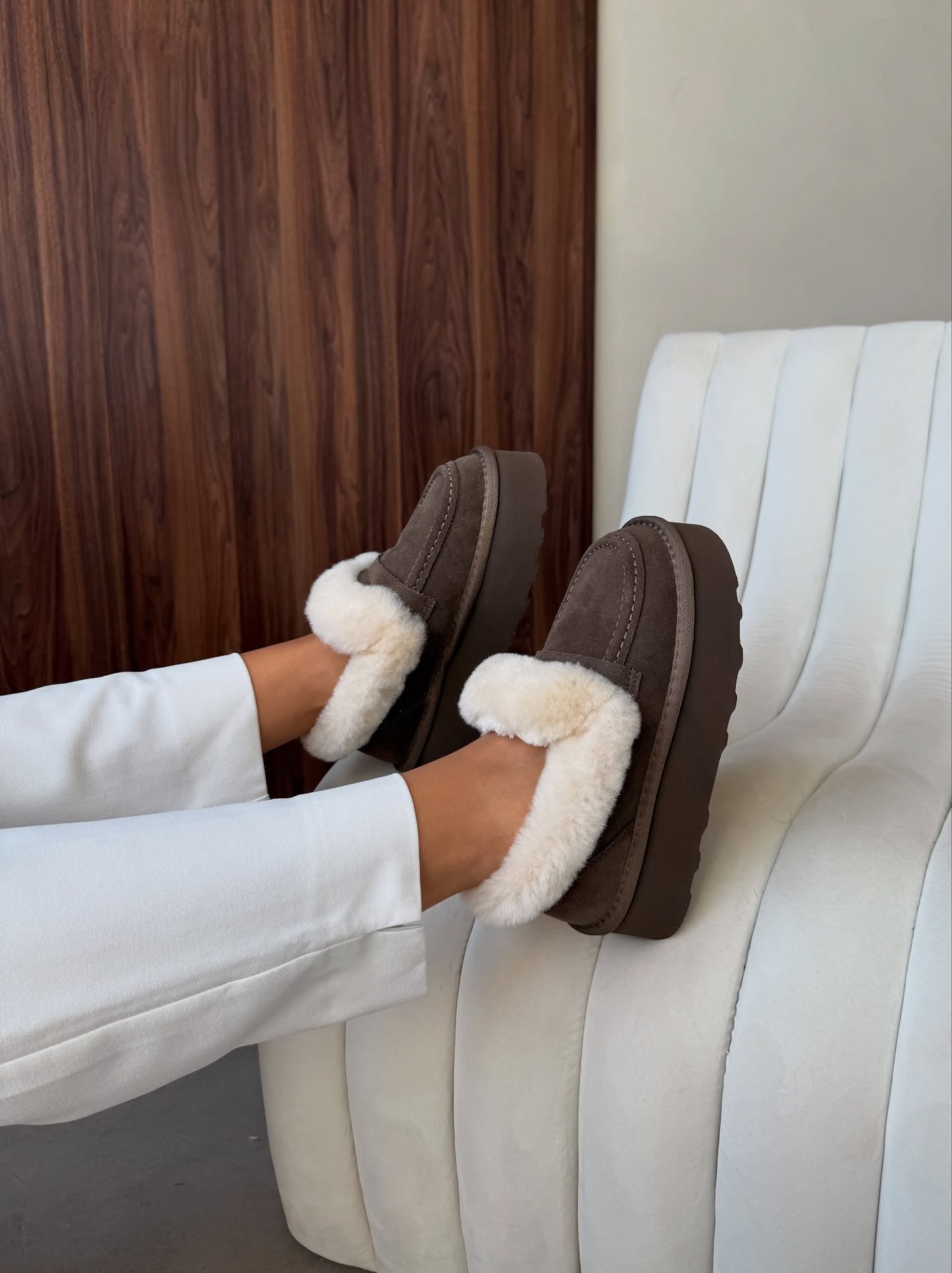 Shearling-Trim Hilfiger-Inspired Slip-On Boots
