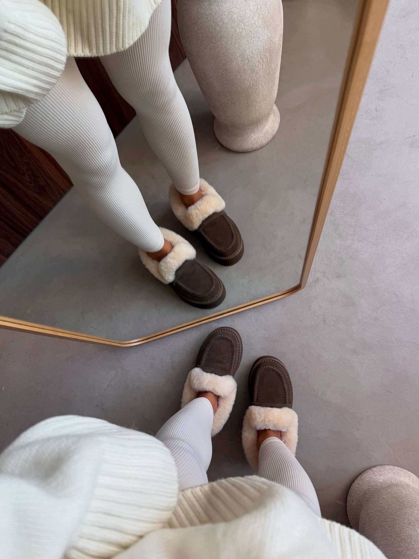 Shearling-Trim Hilfiger-Inspired Slip-On Boots