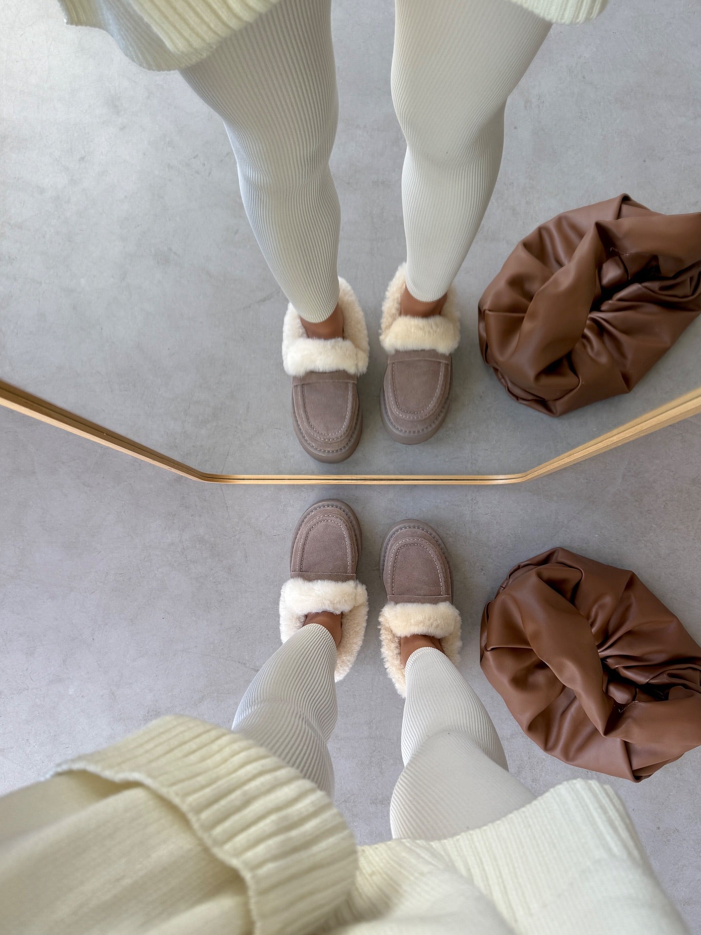 Shearling-Trim Hilfiger-Inspired Slip-On Boots