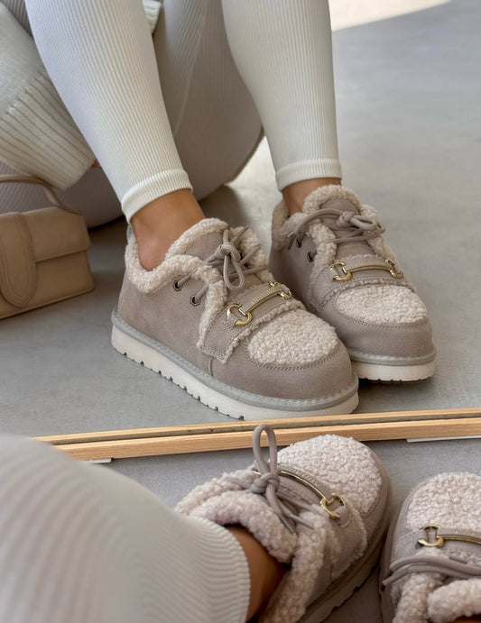 Shearling-Lined Moccasin Boots