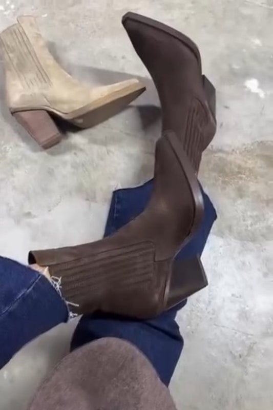 Ankle Boots With Block Heel