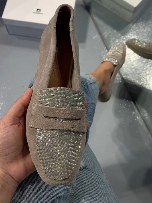 Sparkling Slip-Ons With Glitter Embellishments