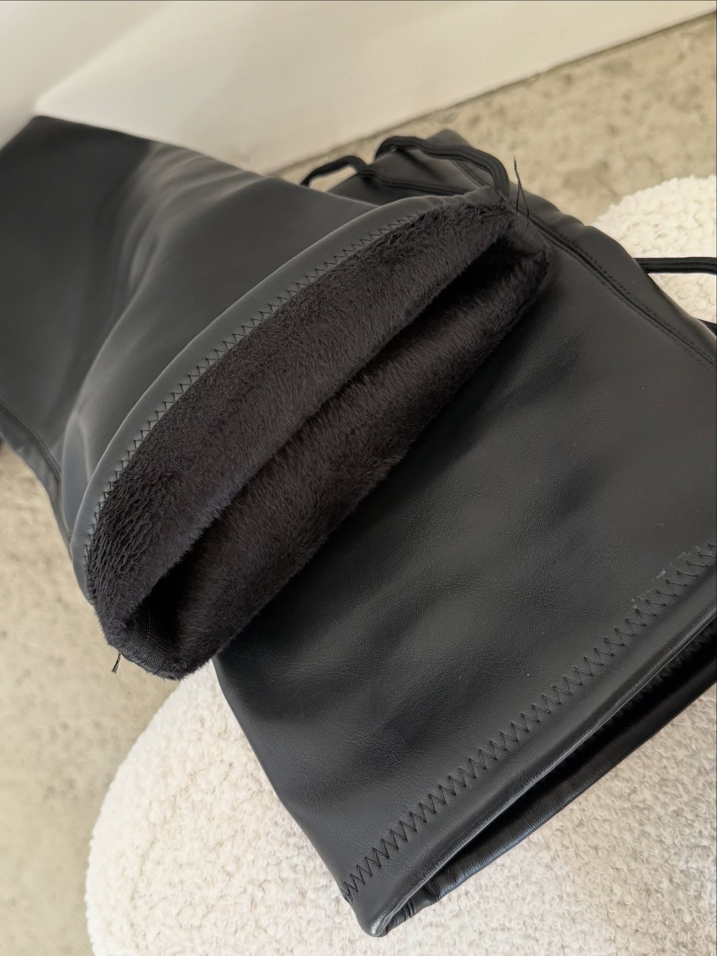 Black Over-the-Knee Leather Boots