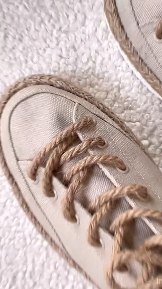 Mixed Neutral Lace-Up Sneakers