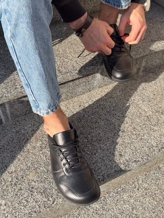 Tone Lace-Up Platform Shoes