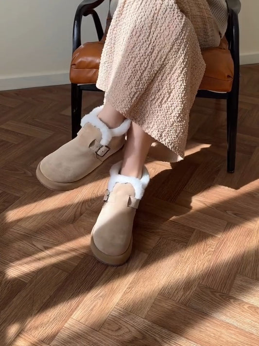 Faux-Fur Lined Suede Boots