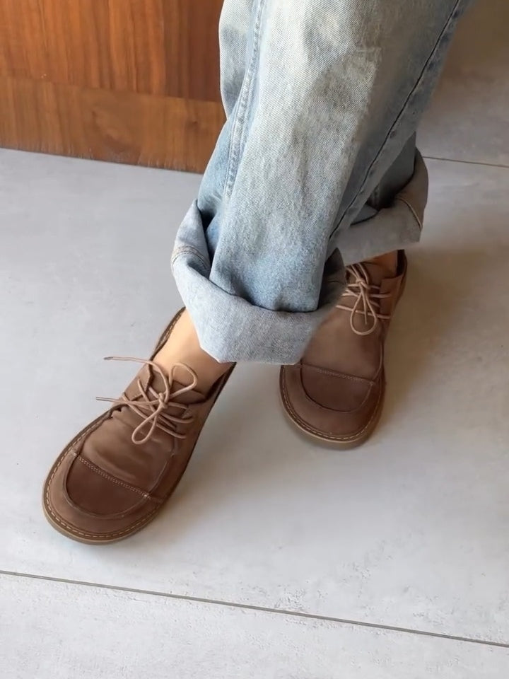 Brown Leather Derby Shoes