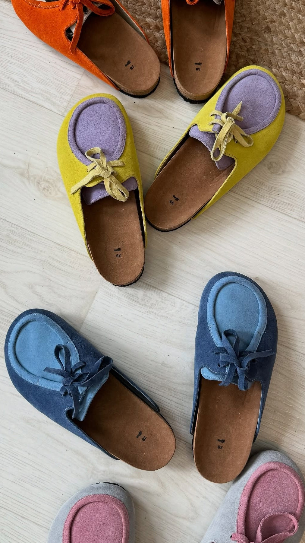 Color-Block Suede Slip-On Moccasins