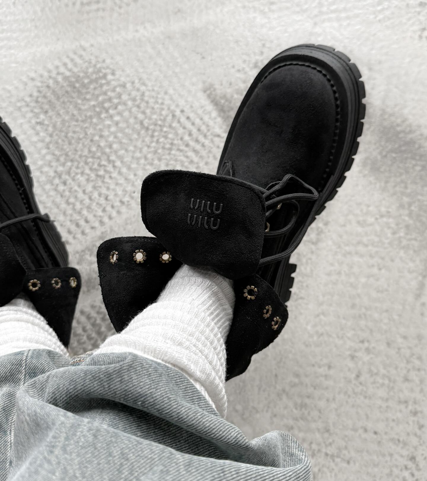 Suede Boots With Cushioned Fold-Over Collar