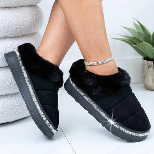 Crystal Trim Soft Touch Slippers