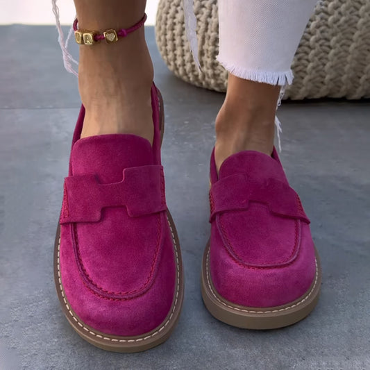 Casual Frosted Round-toe Loafers