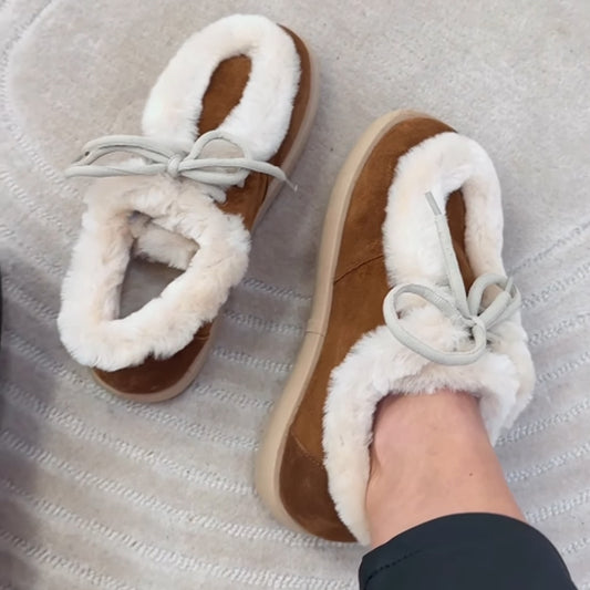 Warm Plush Fashion Flat Cotton Shoes