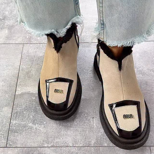 Side Zip Fleece Flats