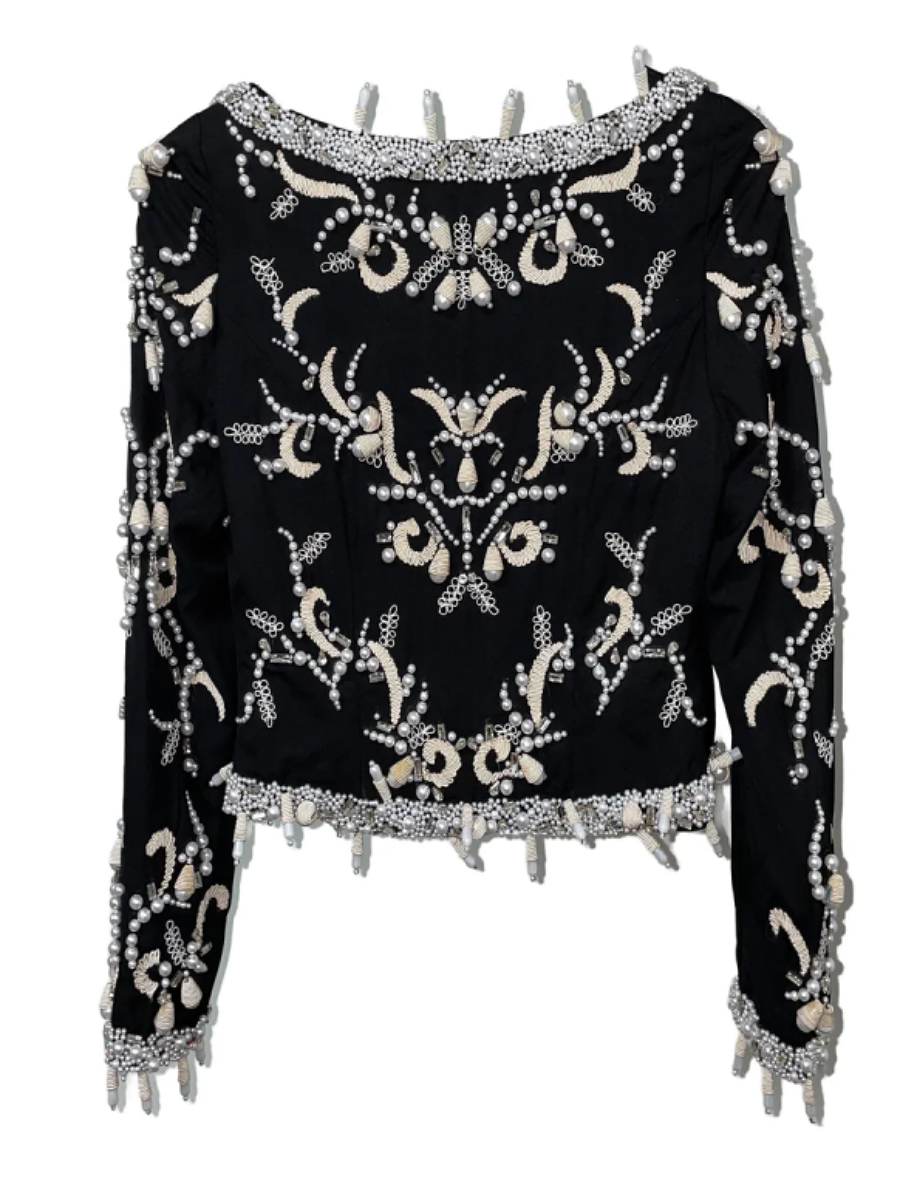 Heavy Pearl Embroidered Jacket