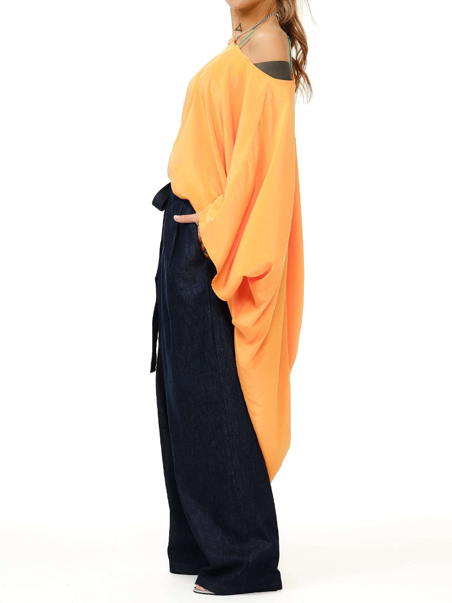 Asymmetric Hem Maxi Tunic
