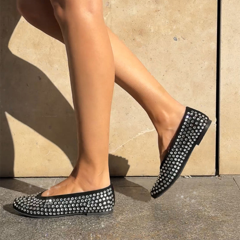 Rhinestone Sparkle Flat Shoes