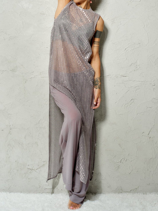 Fashion Sequin Sleeveless Two-piece Set