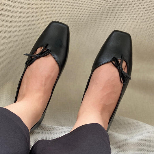 Bow Low Heeled Shoes