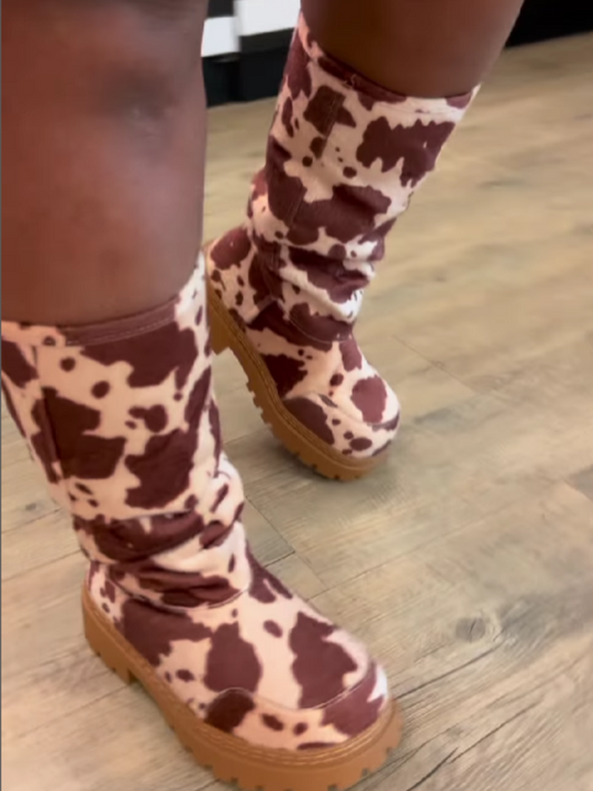 Thick-soled High Boots