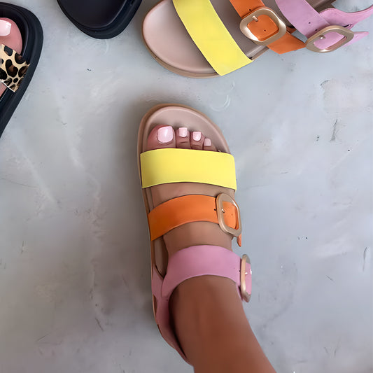 Platform Double-Buckle Beach Sandals