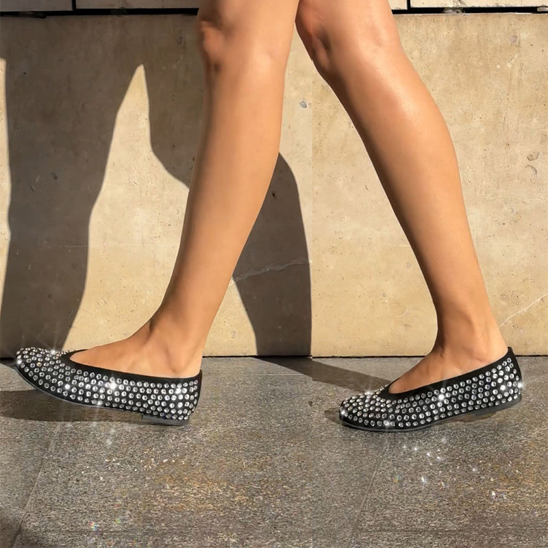 Rhinestone Sparkle Flat Shoes