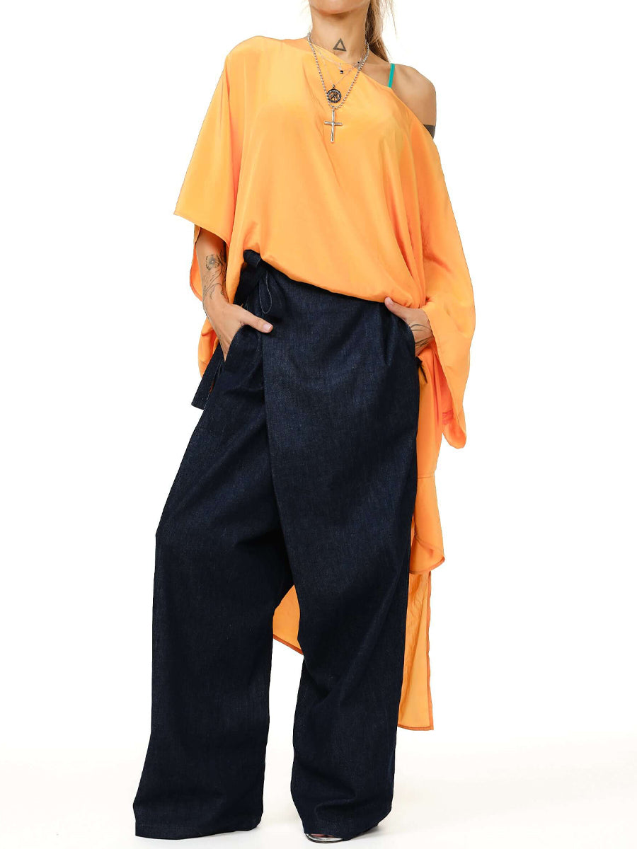 Asymmetric Hem Maxi Tunic