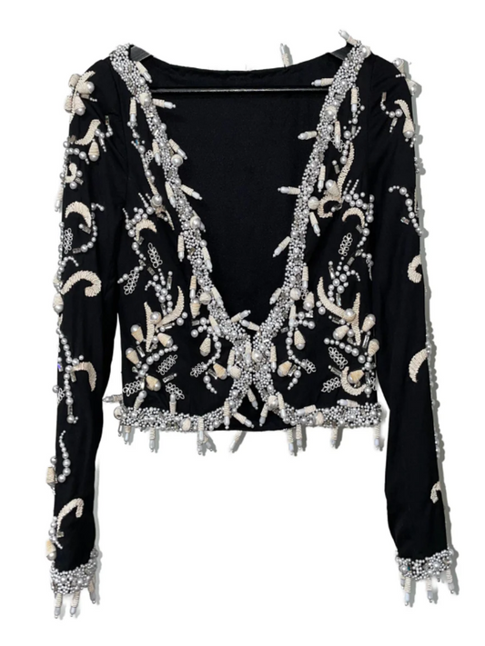 Heavy Pearl Embroidered Jacket