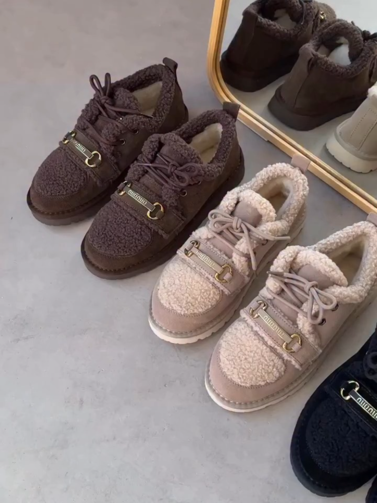 Shearling-Lined Moccasin Boots