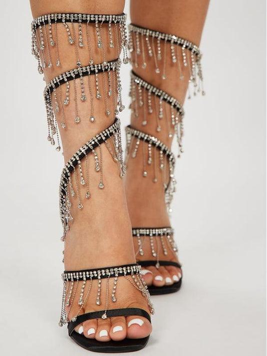 Round And Round Embellished Heels