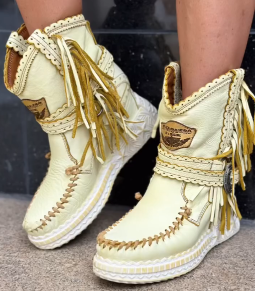 Women's Boho Style Fringed Booties