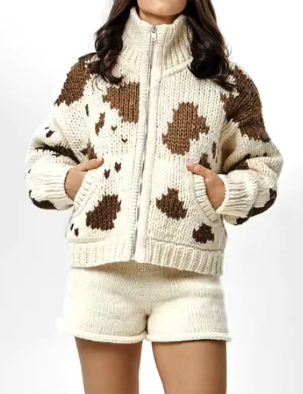 Cowgirl Cardigan With Zip