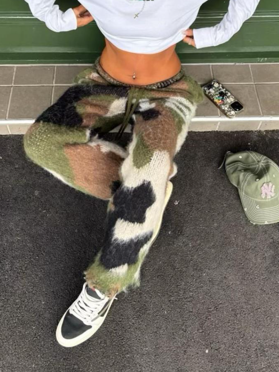 Faux Fur Loose Pants