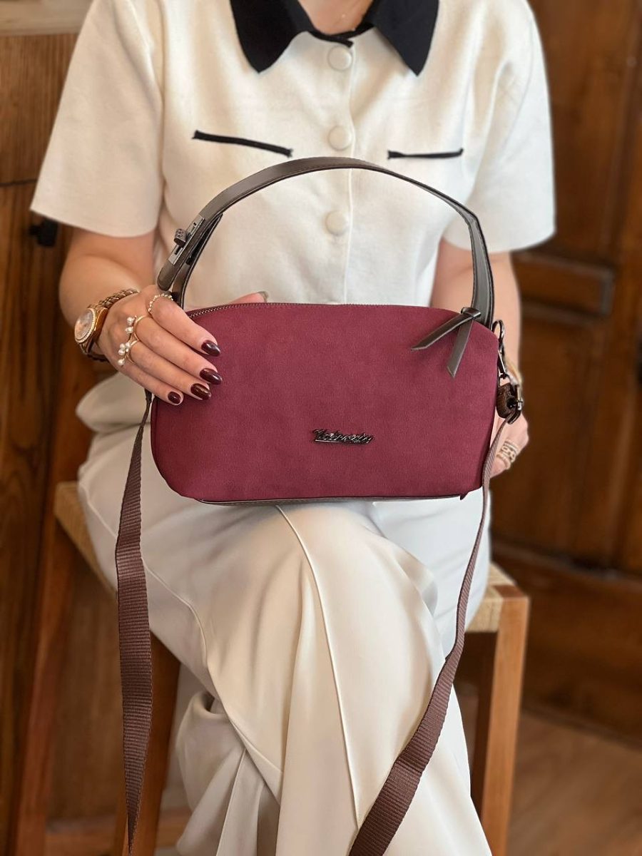 Simple Suede Satchel