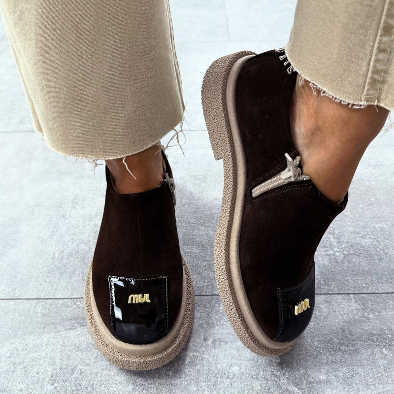 Comfortable Side Zip Flats
