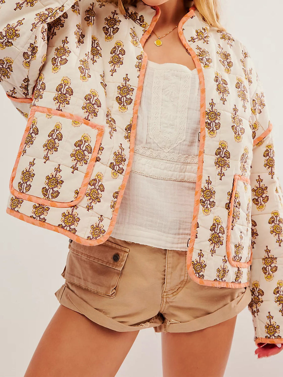 Printed Cotton Loose Coat