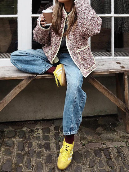 Printed Cotton Loose Coat