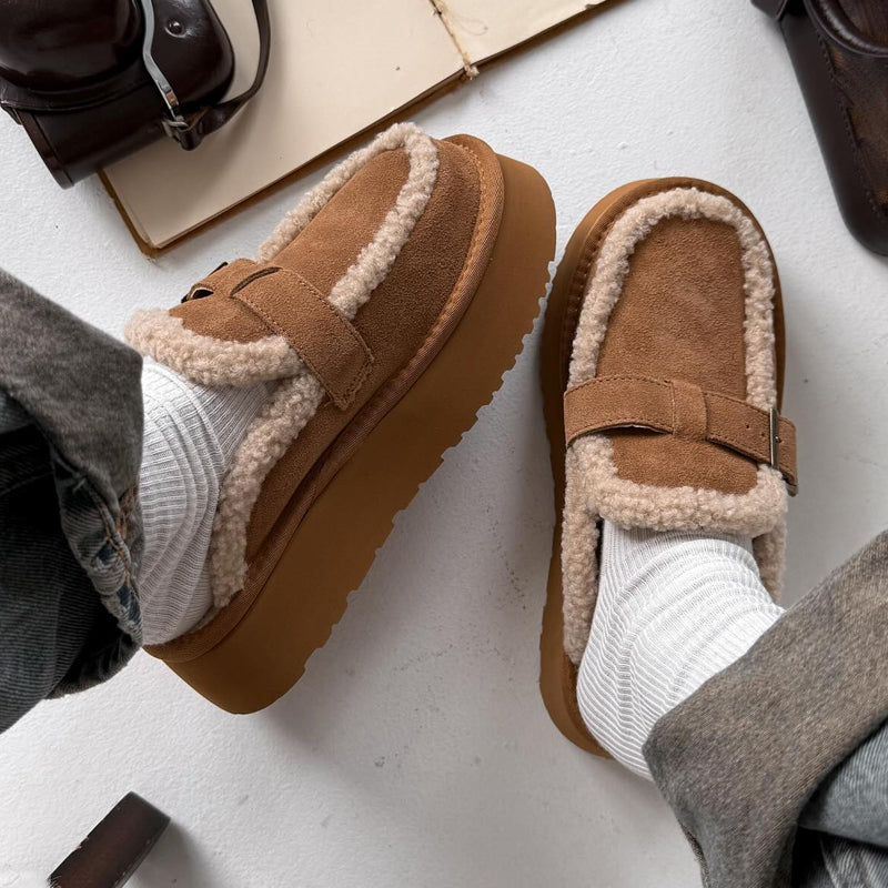 Comfortable Platform Velvet Slippers