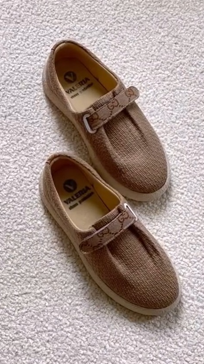 Neutral Knit Slip-On Shoes